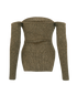 Khaite Maria Jumper, &pound;295, Clothing, Black/Gold, Polyester (Polymer)/Wool, Back view