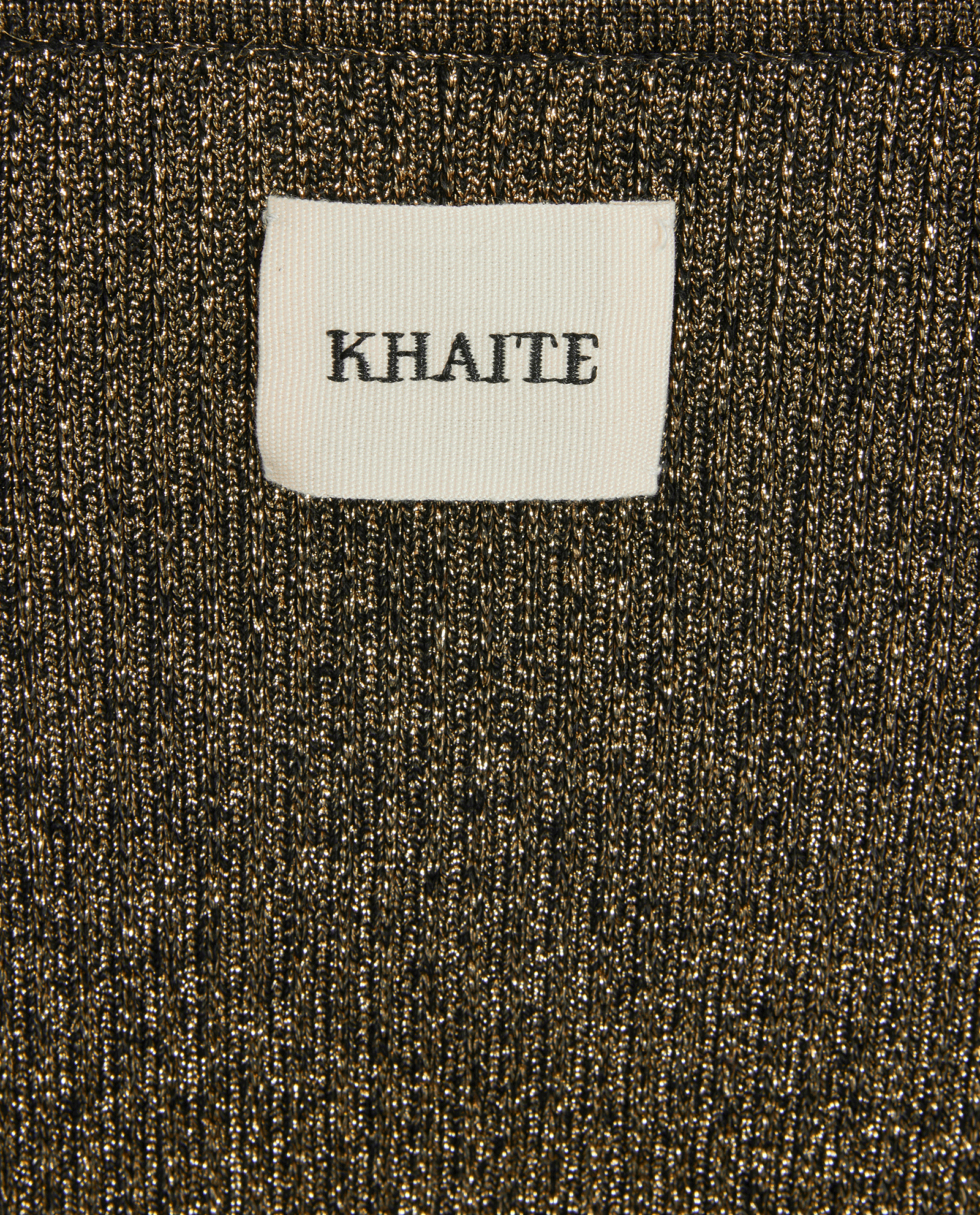 Khaite Maria Jumper, &pound;295, Clothing, Black/Gold, Polyester (Polymer)/Wool, Other view