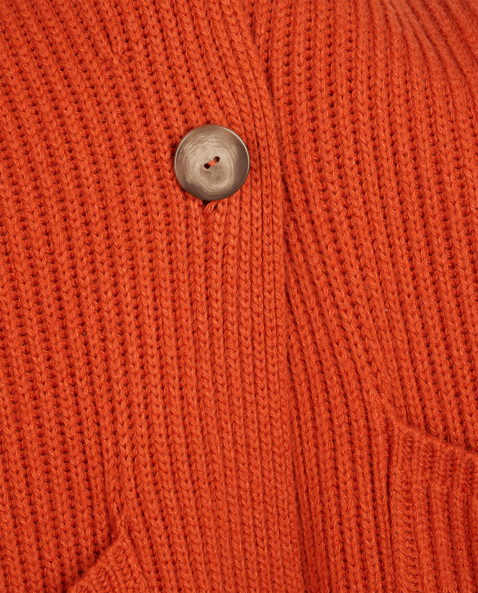 Joseph Luxe Cardigan Coat, &pound;180, Clothing, Orange, Cotton/Wool, Other view
