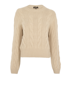 Loro Piana Napier Crewneck Jumper, Cashmere, Cream, UK 10, 4*
