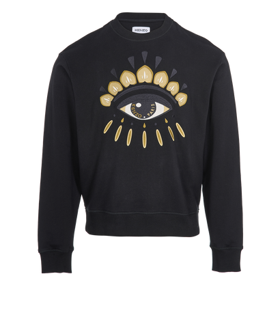 Kenzo Eye Sweatshirt, &pound;90, Clothing, Black, Cotton, Front view
