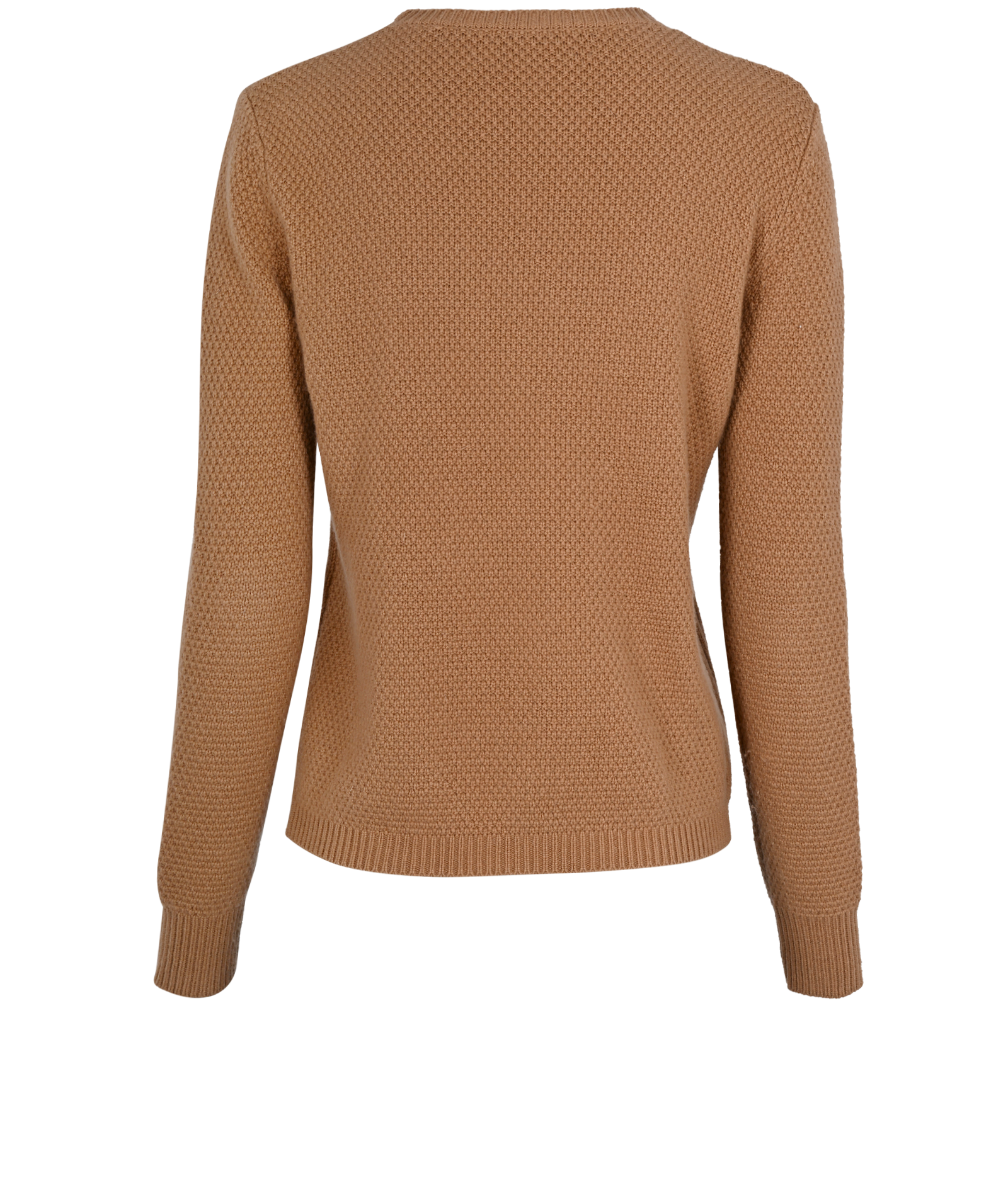 Max Mara Cable Knit Jumper, &pound;220, Clothing, Brown, Cashmere/Wool, Back view