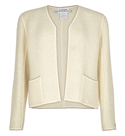 Chanel Vintage Knitted Cardigan, wool/mohair, cream, 10, 2*, 1999