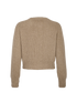 Khaite Crew Neck Ribbed Cardigan, &pound;275, Clothing, Beige, Cashmere, Back view
