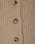 Khaite Crew Neck Ribbed Cardigan, &pound;275, Clothing, Beige, Cashmere, Other view