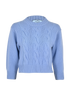 Prada Cable Knit Jumper, £375, Clothing, Blue, Cashmere/Wool, Front view
