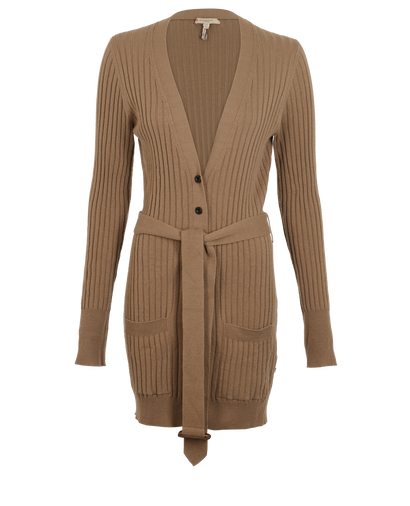 Burberry Belted Cardigan, &pound;180, Clothing, Brown, Cashmere, Front view