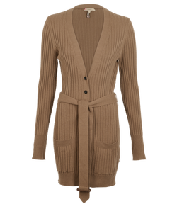 Burberry Belted Cardigan, Cashmere, Brown, Sz L, 2*