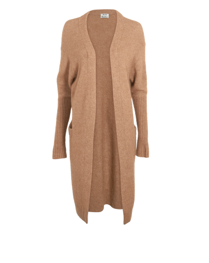Acne Studio Long Cardigan, &pound;130, Clothing, Brown, Nylon, Front view
