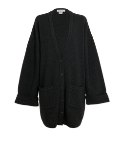 Max Mara Vintage Oversized Long Cardigan, Wool, Grey, Sz L, 2*