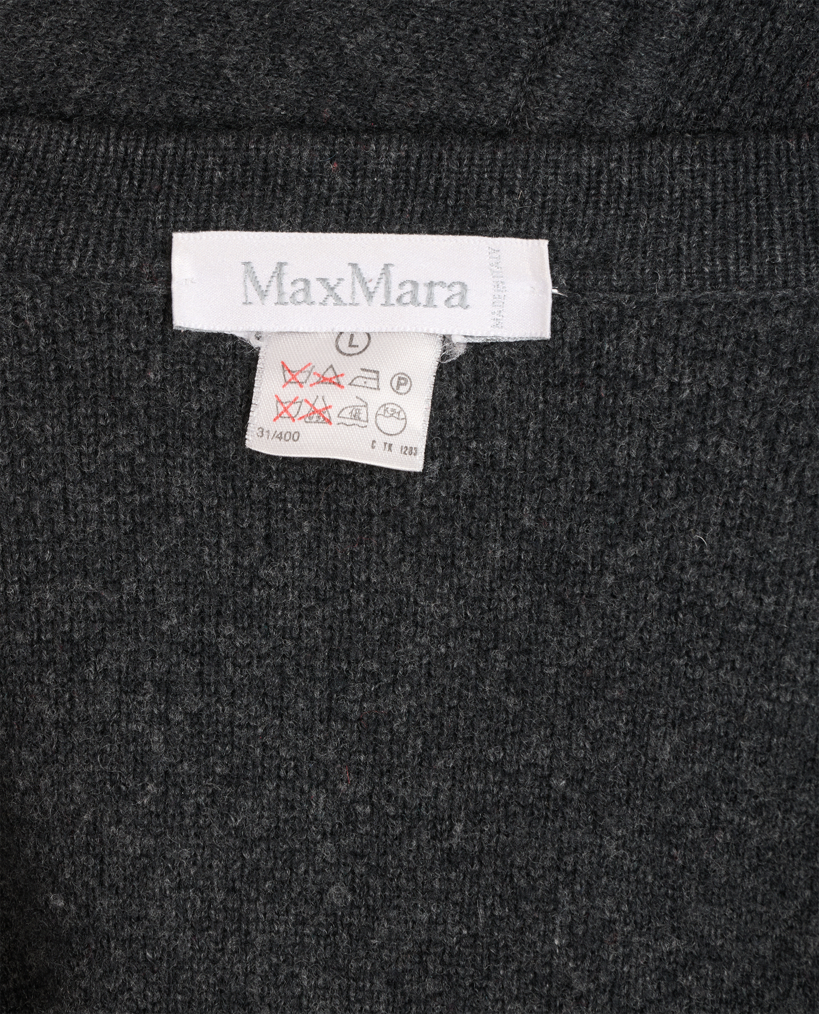 Max Mara Vintage Oversized Long Cardigan, &pound;195, Clothing, Grey, Wool, Other view