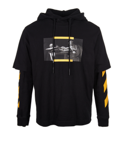 Off-White Caravaggio Painting Hoodie, Mens, Cotton, Black, Sz M, 2*