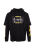 Off-White Caravaggio Painting Hoodie, &pound;120, Clothing, Black, Cotton, Front view