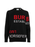 Burberry Horseferry Knitted Jumper, &pound;220, Clothing, Black, Wool, Front view