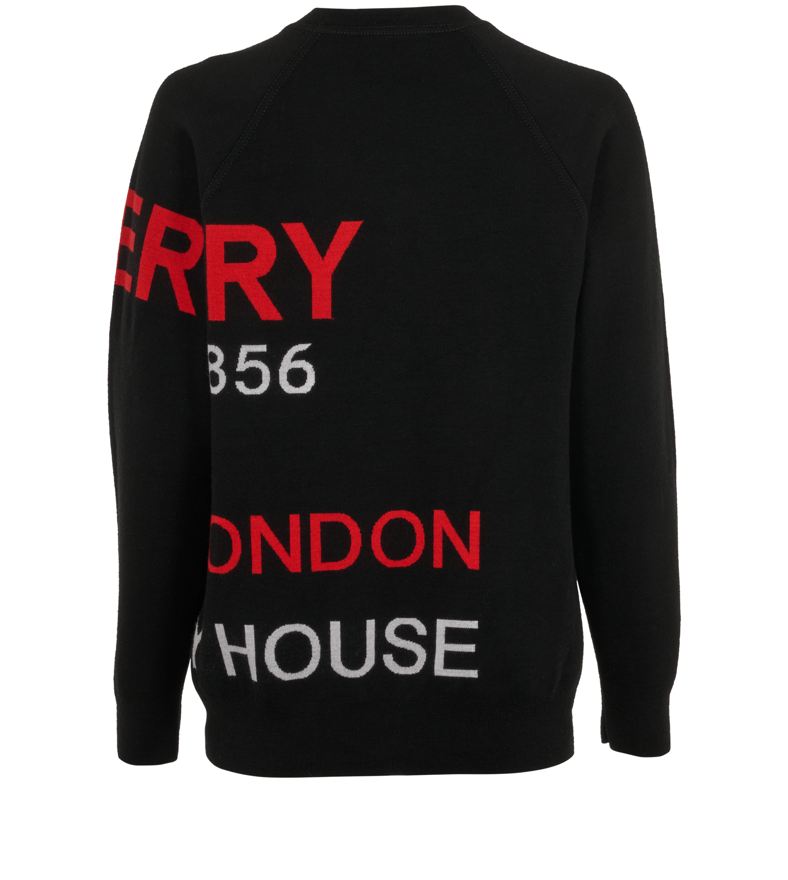 Burberry Horseferry Knitted Jumper, &pound;220, Clothing, Black, Wool, Back view