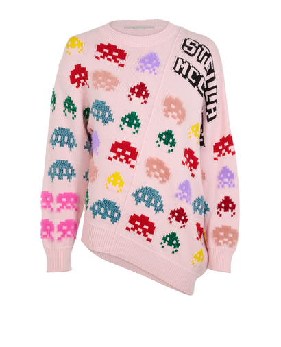 Stella McCartney Game On Jumper, &pound;195, Clothing, Pink, Cotton/Wool, Front view