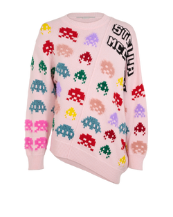 Stella McCartney Game On Jumper, Cotton/Wool, Pink, UK 10, 3*