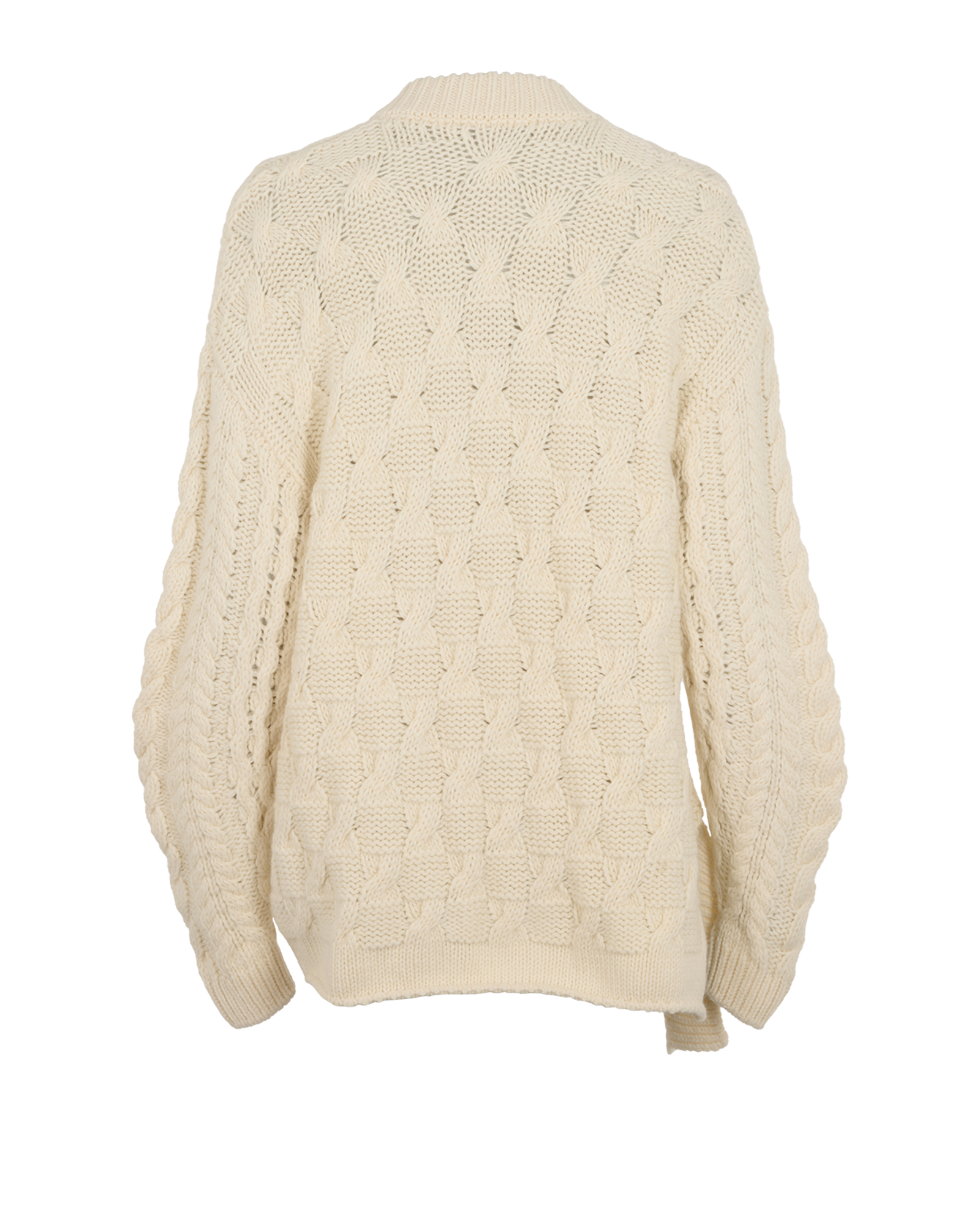 Stella McCartney Oversized Cable Knit Sweater, &pound;120, Clothing, Cream, Wool, Back view