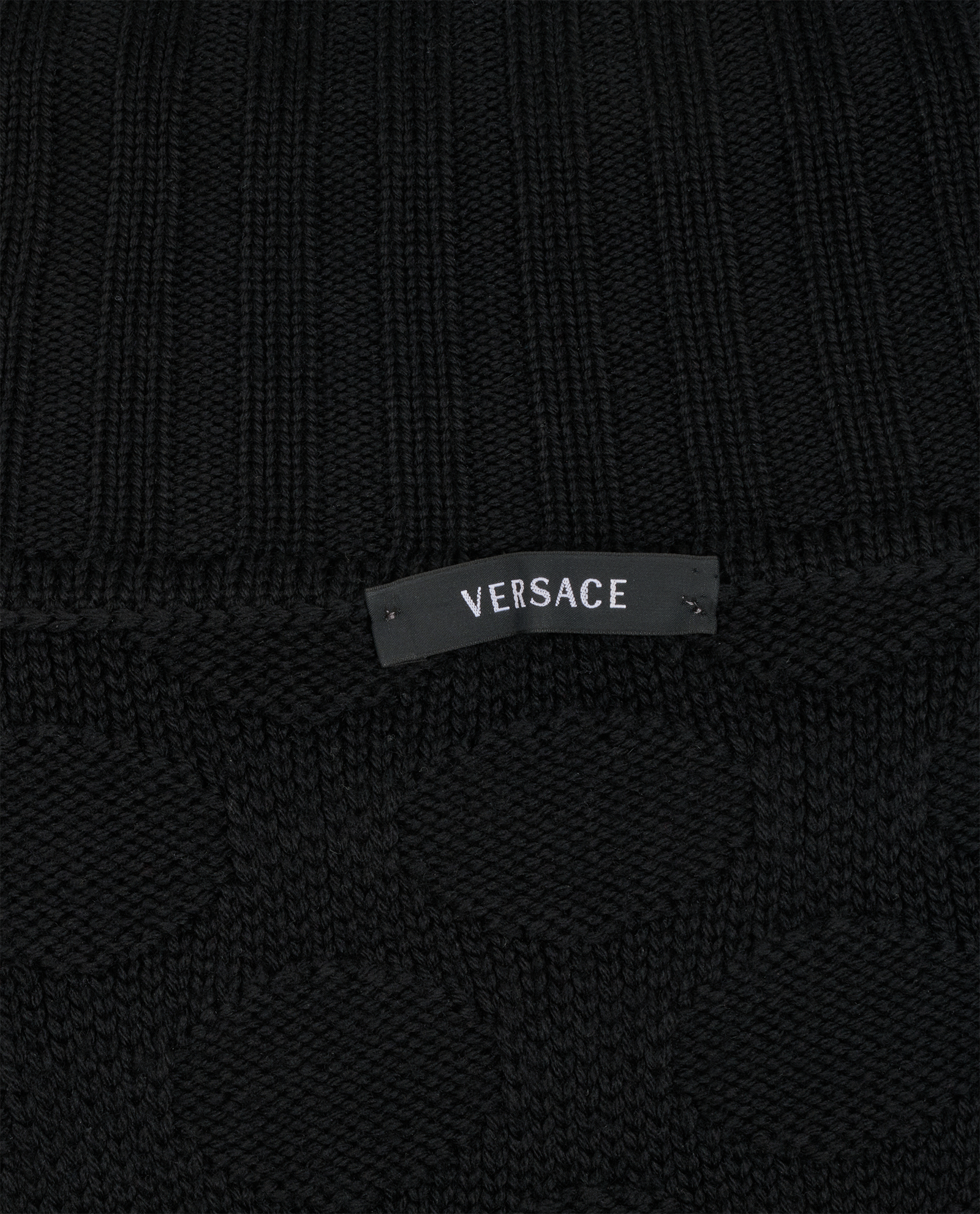 Versace Long Zipped Jumper, &pound;230, Clothing, Black, Wool, Other view