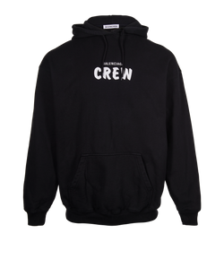 Balenciaga Crew Hoodie, Mens, Cotton, Black, Sz S, 1*