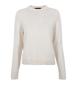 Loro Piana Baby Cashmere Crew Neck Jumper, Cashmere, Cream, Sz XS, 3*