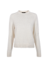 Loro Piana Baby Cashmere Crew Neck Jumper, &pound;295, Clothing, Cream, Cashmere, Front view