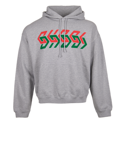 Gucci Logo Hoodie, &pound;230, Clothing, Grey, Cotton, Front view