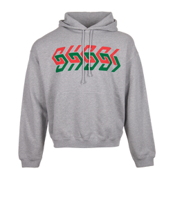 Gucci Logo Hoodie, Mens, Cotton, Grey, Sz M, 2*