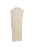 Chloe Long Ribbed Sleeveless Cardigan, &pound;295, Clothing, Cream, Wool, Back view