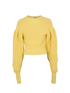 Rotate Ribbed Chunky Jumper, &pound;95, Clothing, Yellow, Cotton, Front view