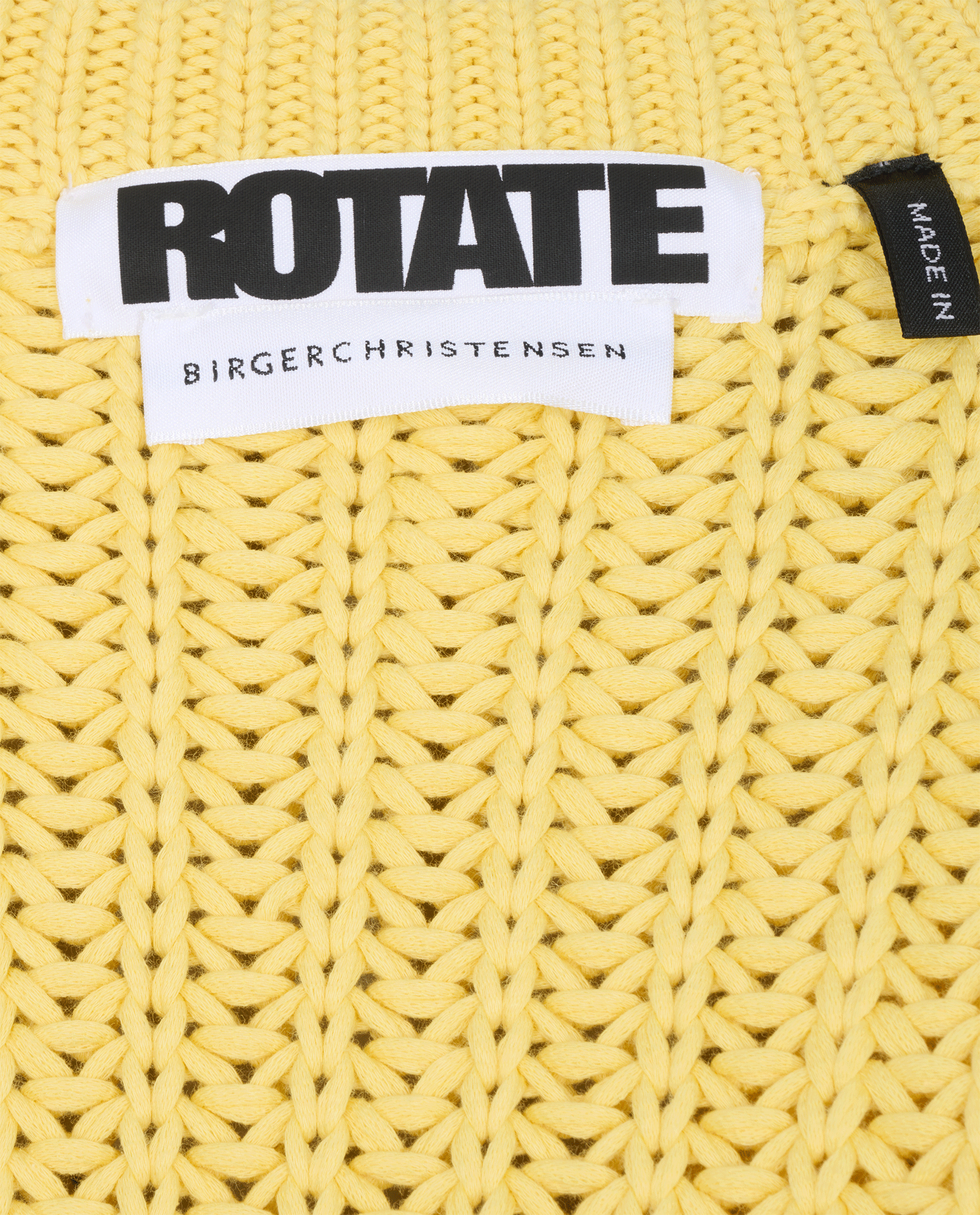 Rotate Ribbed Chunky Jumper, &pound;95, Clothing, Yellow, Cotton, Other view