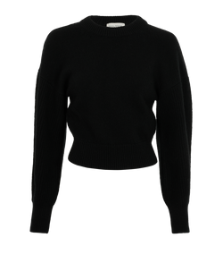 Alexander McQueen Cropped Jumper, Wool, Black, Sz S, 2*