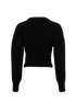 Alexander McQueen Cropped Jumper, &pound;240, Clothing, Black, Wool, Back view