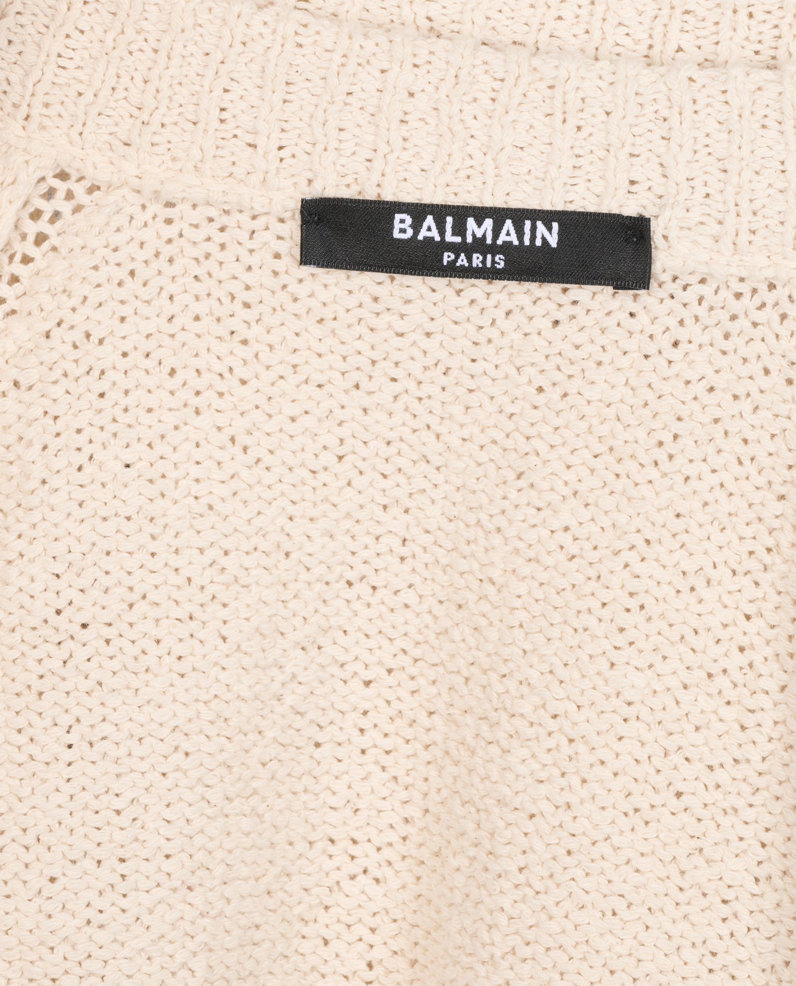 Balmain Cropped Jumper, &pound;320, Clothing, Beige, Cotton, Other view