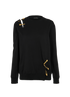 Versace Medusa Pins Jumper, &pound;295, Clothing, Black, Cotton, Front view