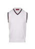 Gucci Web Trim Sleeveless Jumper, &pound;250, Clothing, White, Cotton, Front view