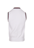 Gucci Web Trim Sleeveless Jumper, &pound;250, Clothing, White, Cotton, Back view