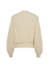 Gucci Lace-Up V-Neck Ribbed Jumper, &pound;295, Clothing, Cream, Cotton/Polyester, Back view