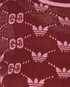 Gucci x Adidas Logo Jacquard Cropped Jumper, &pound;250, Clothing, Burgundy, Cotton, Other view
