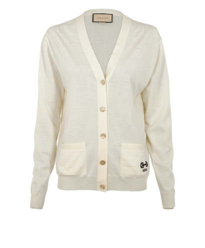 Gucci Horsebit Cardigan, &pound;250, Clothing, Cream, Cotton, Front view