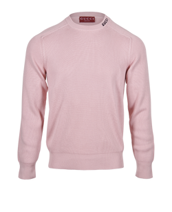 Gucci Logo Jumper, Mens, Cotton, Pink, Sz XS, 2*