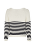 Gucci Striped Knit Jumper, &pound;220, Clothing, Navy/White, Cotton, Back view