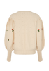 Gucci Floral Embroidered Jumper, &pound;375, Clothing, Cream, Cotton/Wool, Back view