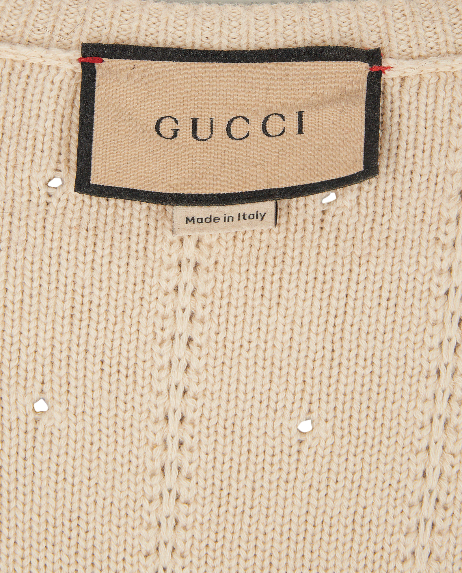 Gucci Floral Embroidered Jumper, &pound;375, Clothing, Cream, Cotton/Wool, Other view