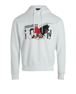 DSquared2 Superman Hoodie, Mens, Cotton, White, Sz XS, 2*