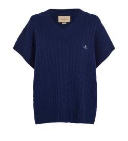 Gucci Sleeveless Jumper, Cashmere, Navy, UK10, 2*