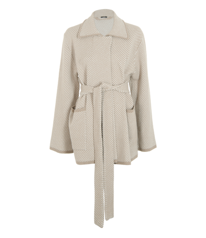 Joseph Twill Knit Cardigan, &pound;250, Clothing, Taupe, Wool, Front view