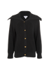 Bottega Veneta Rib Cardigan, &pound;350, Clothing, Black, Cotton, Front view
