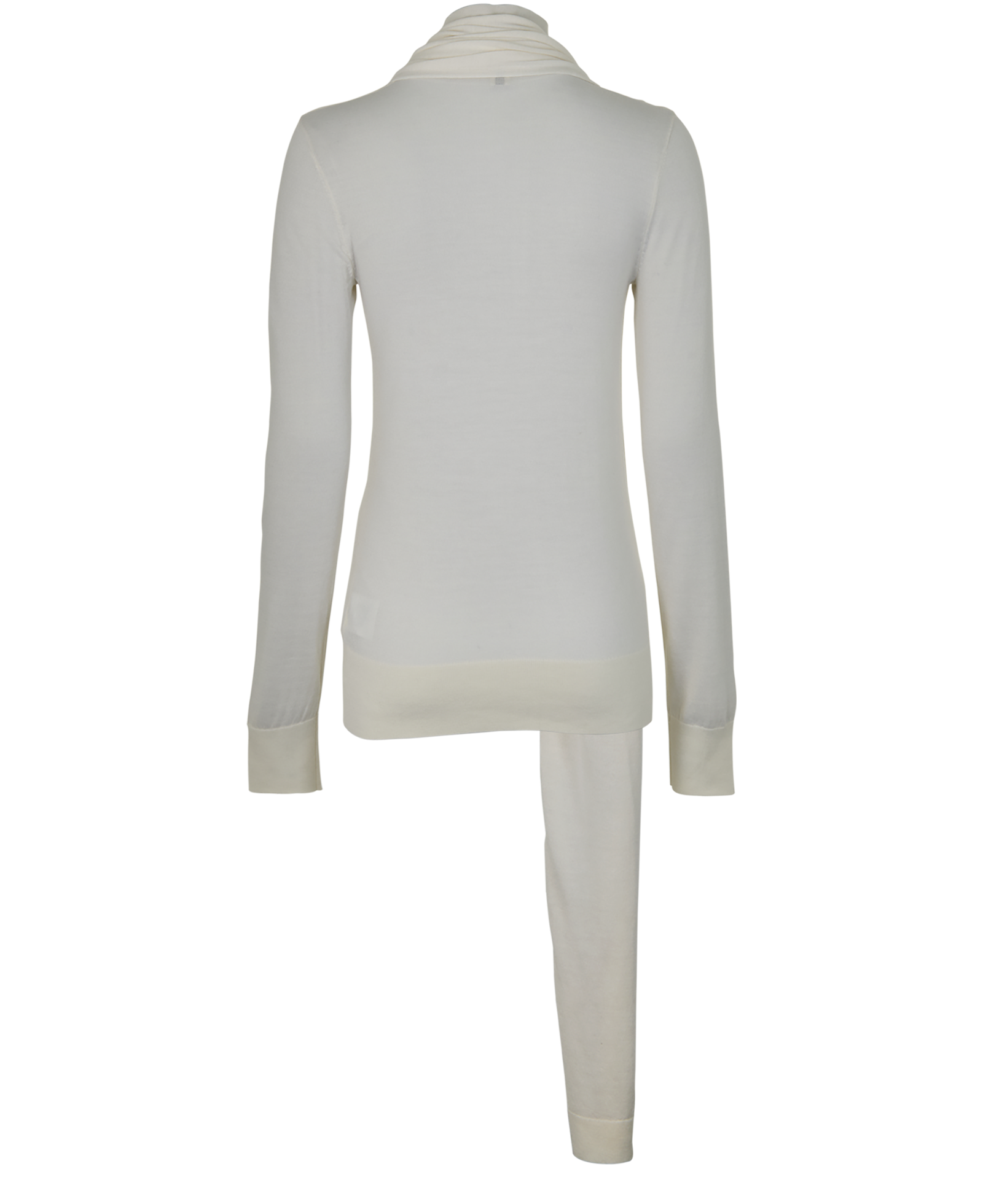 Toteme Draped-Scarf Knit Jumpers, &pound;150, Clothing, White, Silk/Wool, Back view