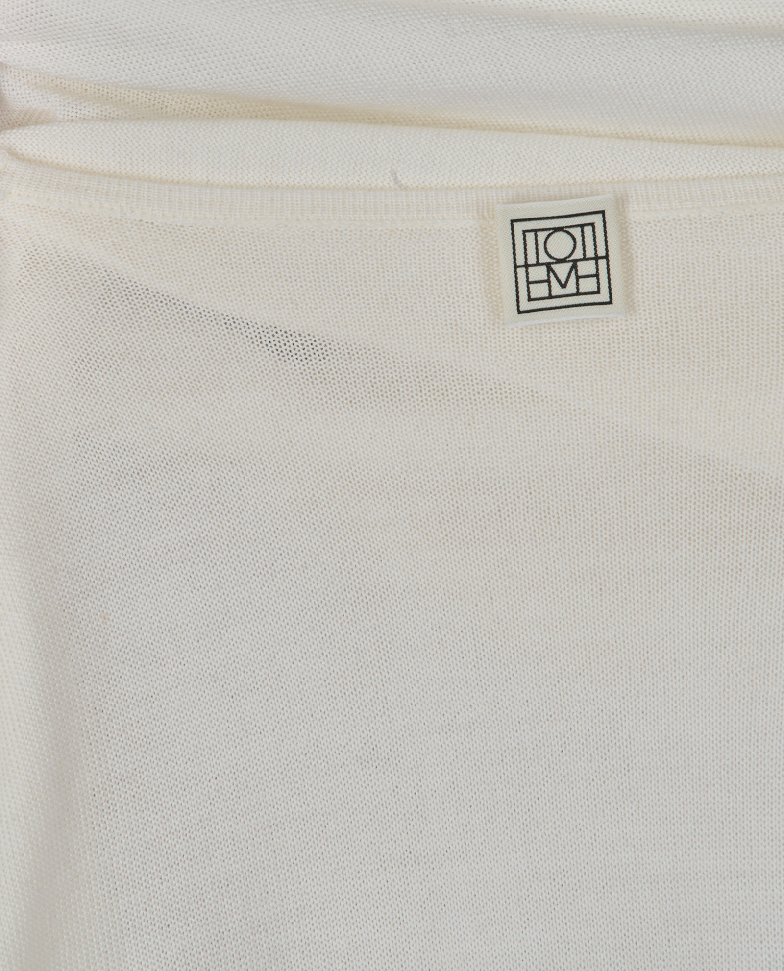 Toteme Draped-Scarf Knit Jumpers, &pound;150, Clothing, White, Silk/Wool, Other view